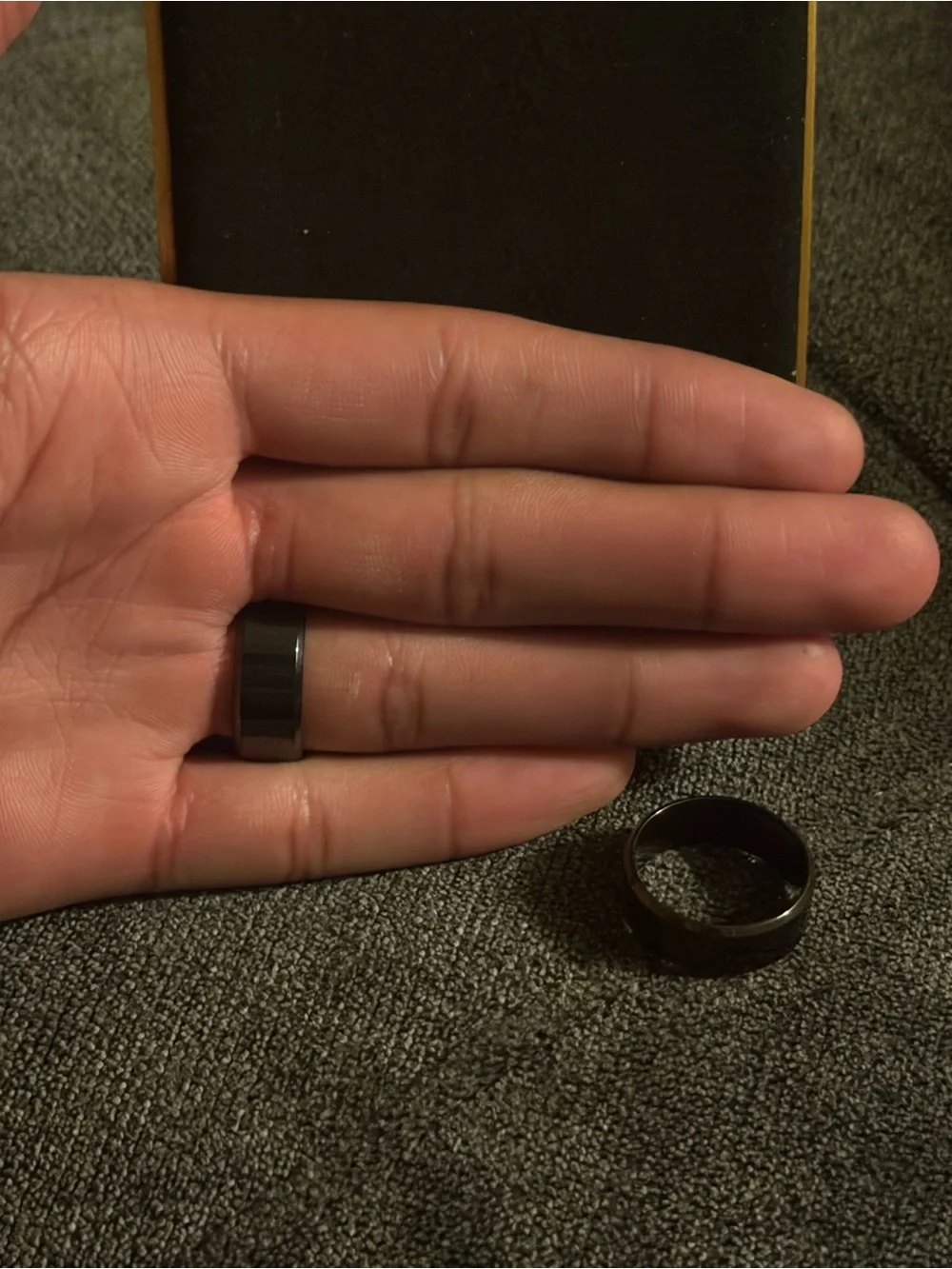 Men's Black Band Ring